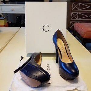 Casadei Double Platform  Navy Color Shoes Size 9